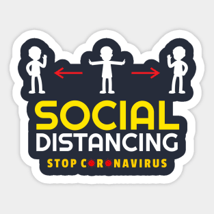 Social distancing Sticker